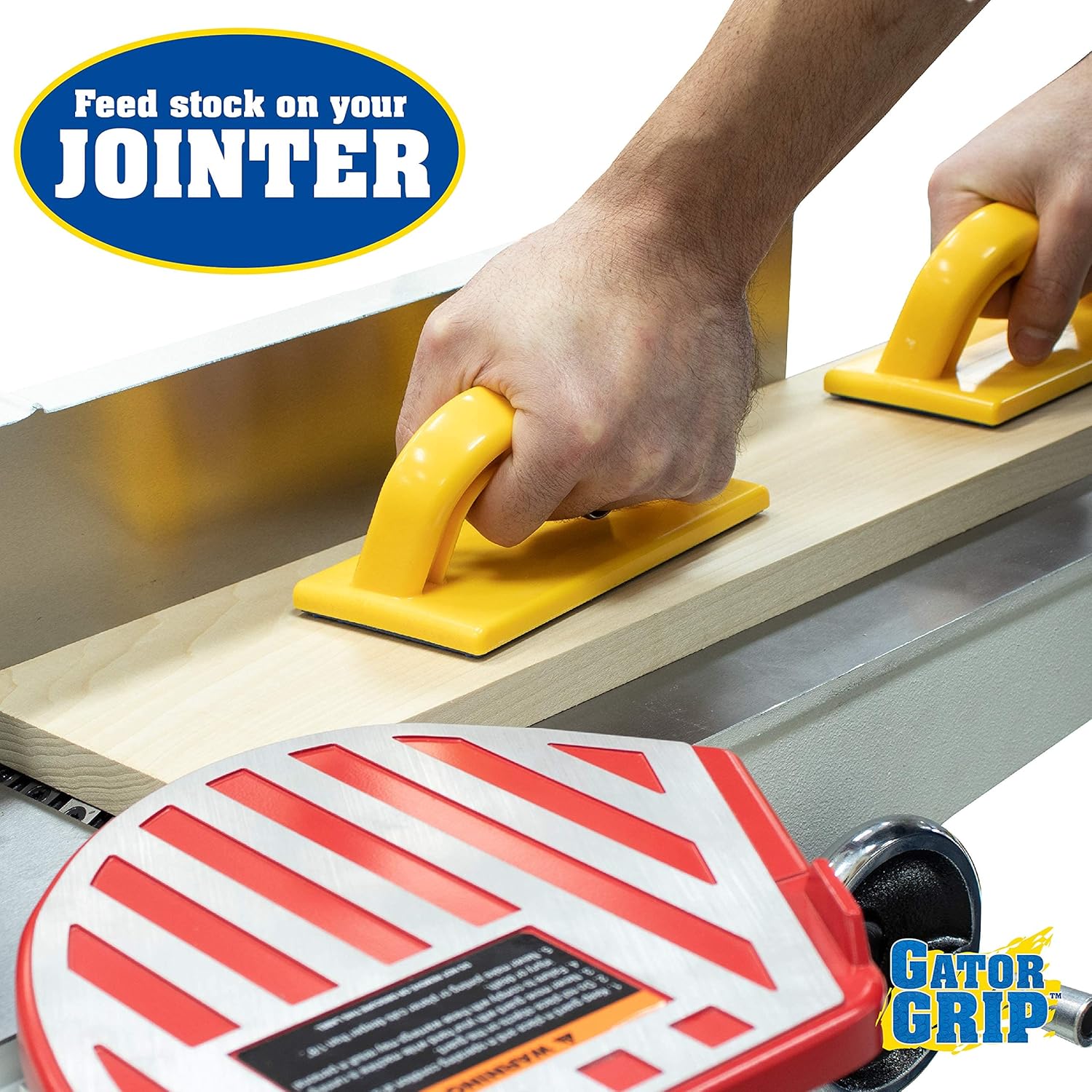 Safety Kit and 2 Gator Grip Push Blocks Ideal for Woodworkers for Use On Table Saws, Router Tables, Jointers and Band Saws - 5 Pieces