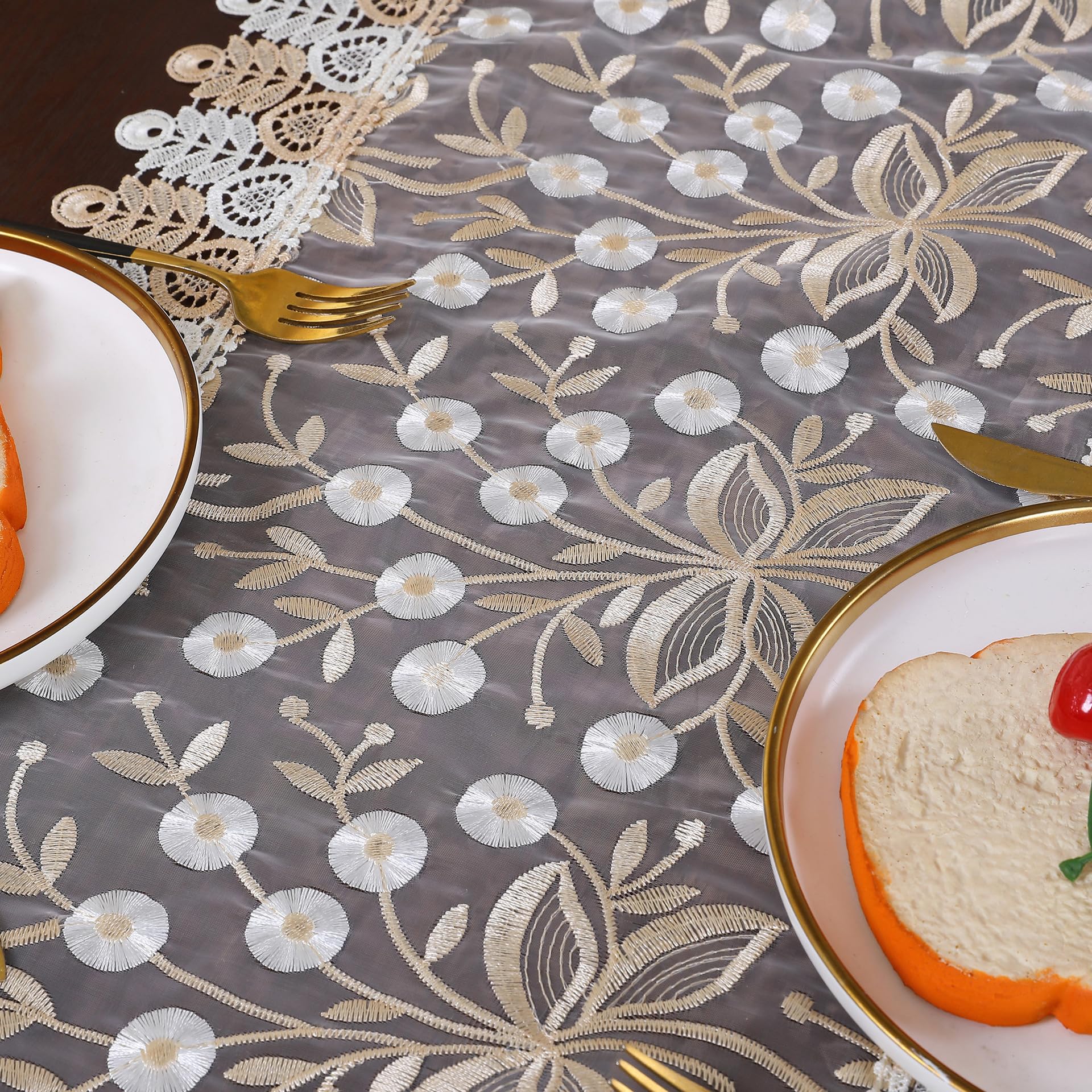 Lace Placemats - Elegant Embroidered Table Decor -5 Lace Placemats - Elegant Embroidered Table Decor -5