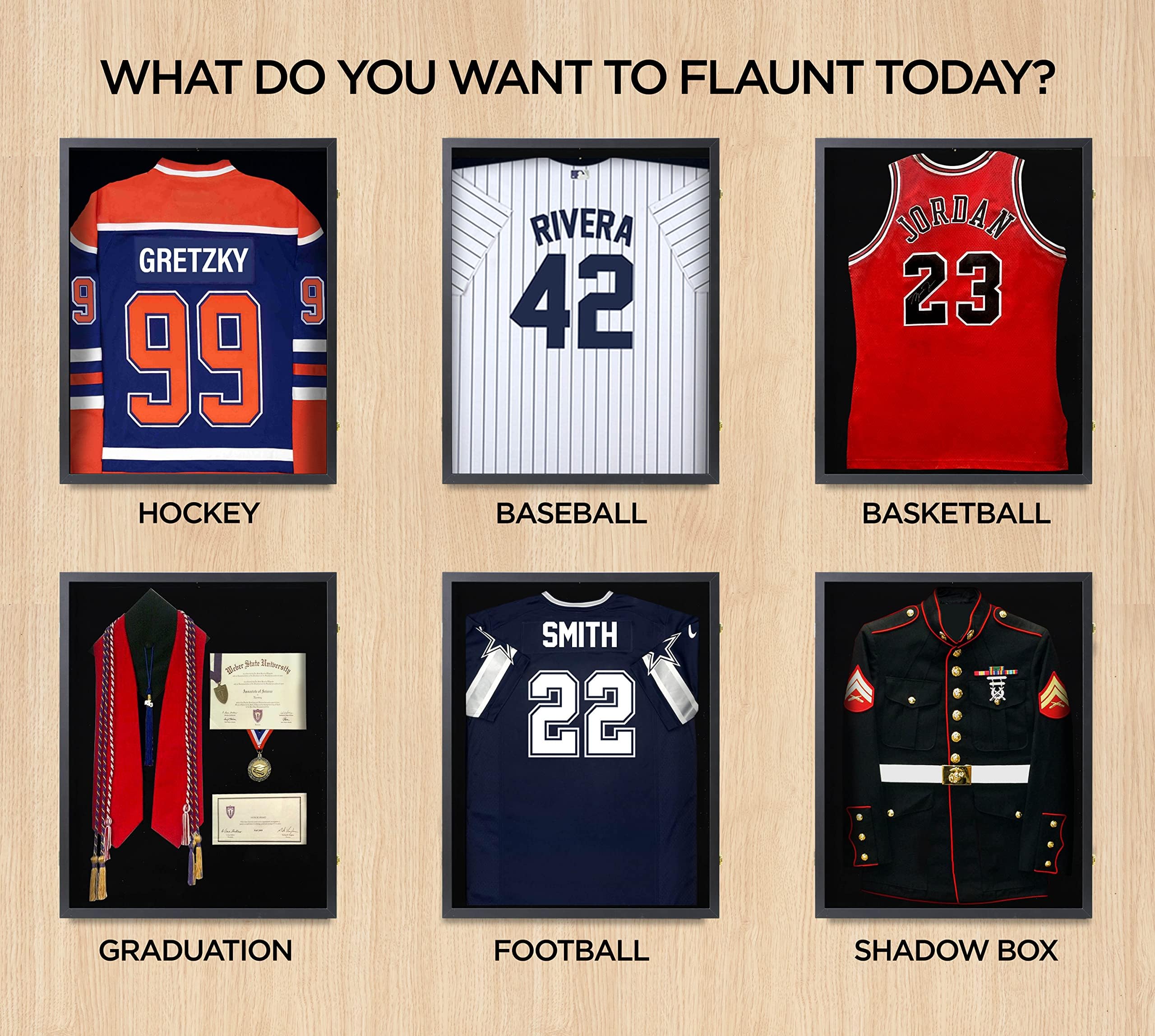 Cadre Vitrine Pour Maillots De Sport - Boîte En Acrylique Transparent, 45,7x35,5x3,6 Cm - Pour Exposer Maillots De Football, Baseball, Basketball