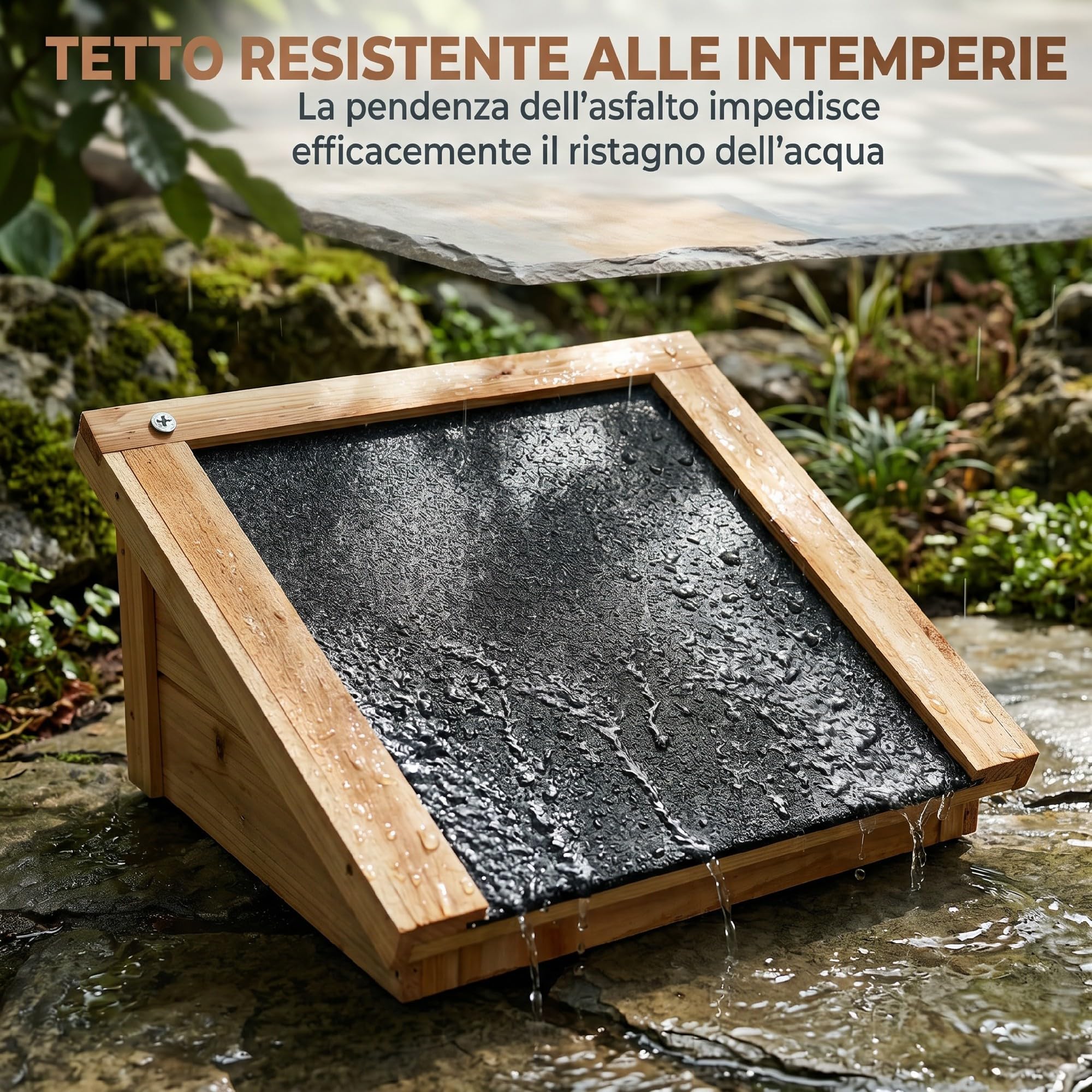 Outsunny Armadio da Giardino in Legno di Abete con Kit Antiribaltamento Casetta Porta Attrezzi da Esterno con Ripiani Rimovibili 4 Ante Bloccabili Tetto in Asfalto Inclinato 82x50x190 cm Color Legno