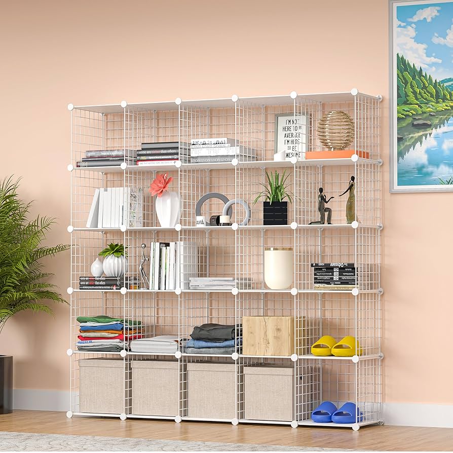 Amazon.com: TUMUCUTE Cube Storage Organizer, Metal 25-Cube