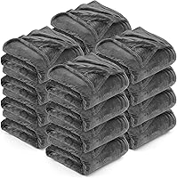 Vista 92 de Utopia Bedding - Manta de vellón de lujo, mullida, antiestática; manta de suave microfibra de 8.8 oz/yd² (300 g/m²) para sofá y cama; tamaño Negro