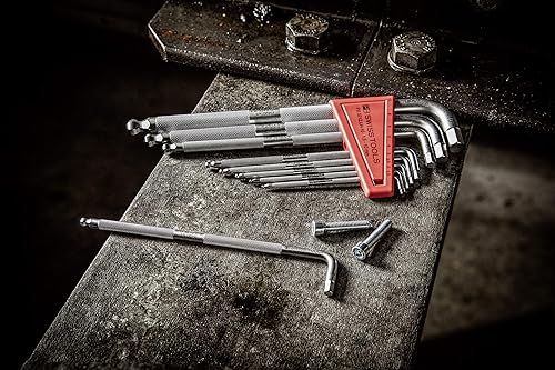 Miniatura 5 de PB SWISS TOOLS Juego de llaves Allen hexagonales PB 212Z.H CN, 100% fabricadas en Suiza, juego de 7 piezas con punta de bola de tamaño 3/32, 1/8,