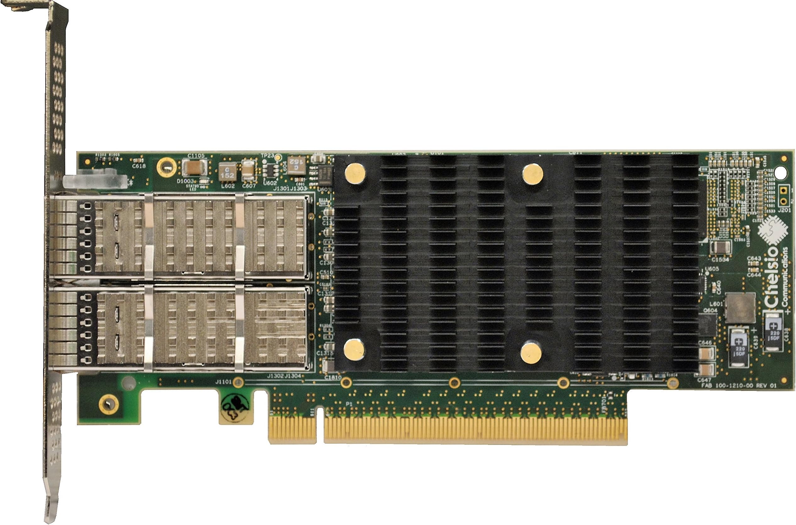 Chelsio Communications T62100-LP-CR 2-Port 40/50/100GbE Low Profile Uwire Adapter with PCI-E X16 Gen 3, 32K Conn Qsfp28 Connector