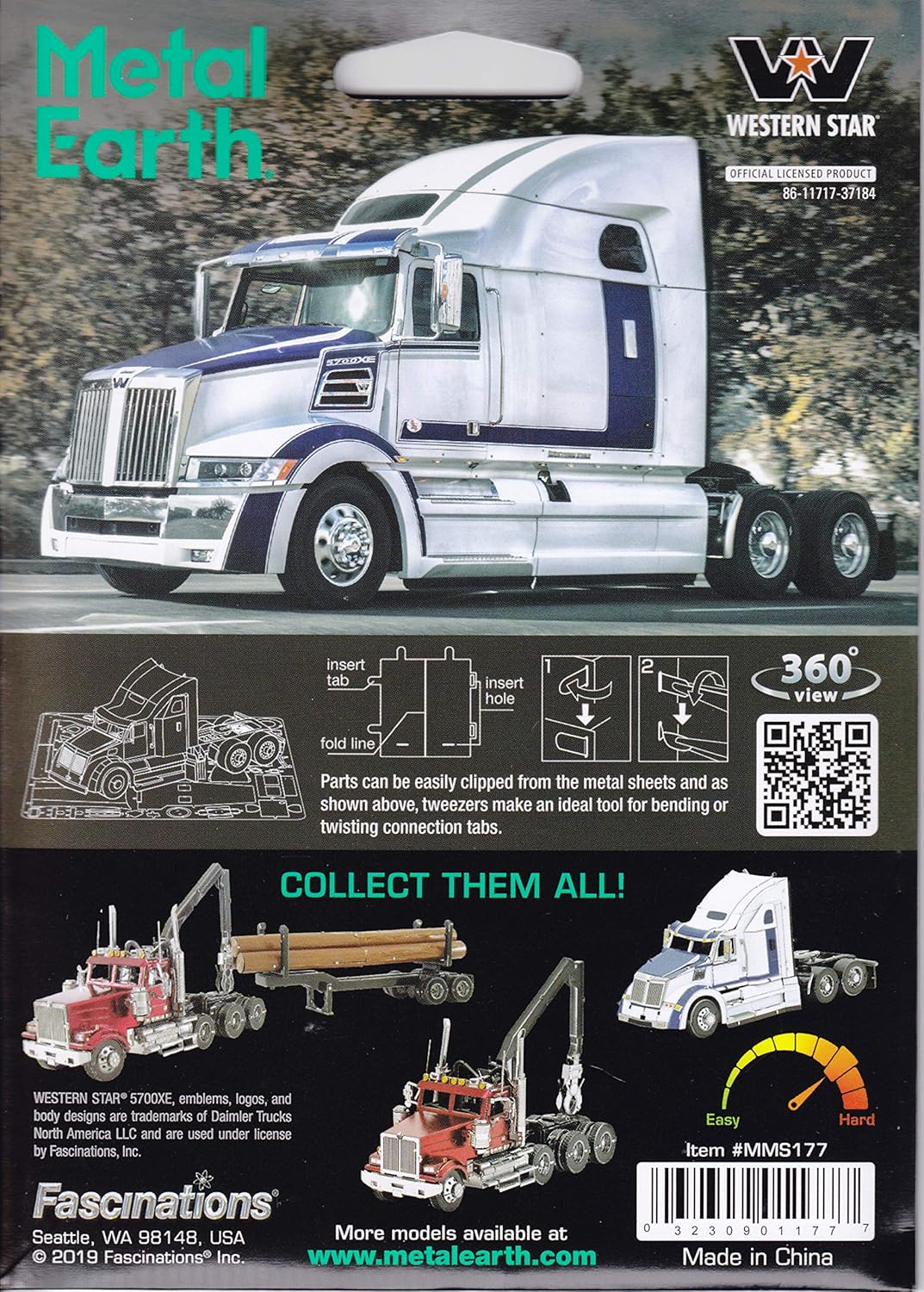 Metal Earth Western Star 5700XE Truck 3D Metal Model Kit Fascinations