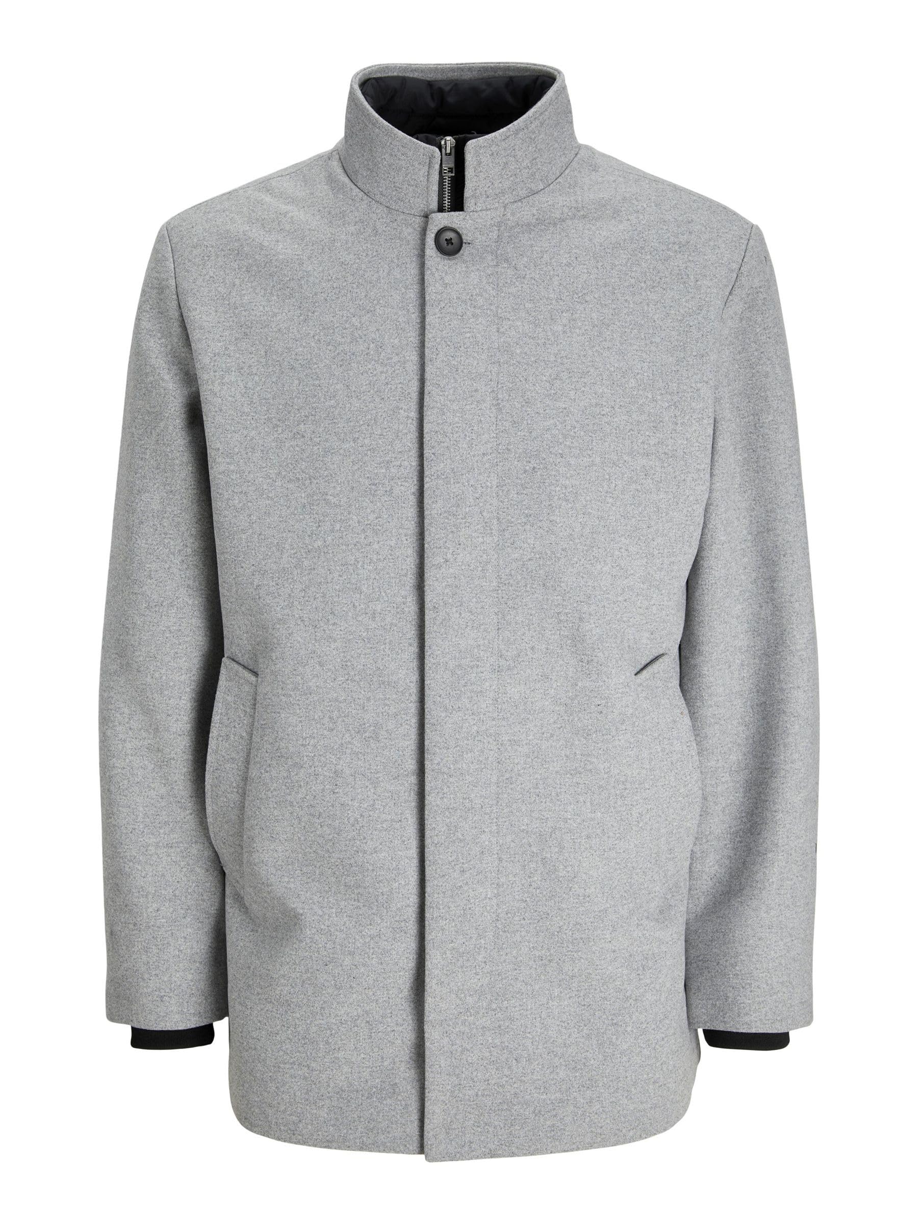 Jack & Jones Cappotto Di Lana Da Uomo, Chiaro Grigio Melange, Xxl-image
