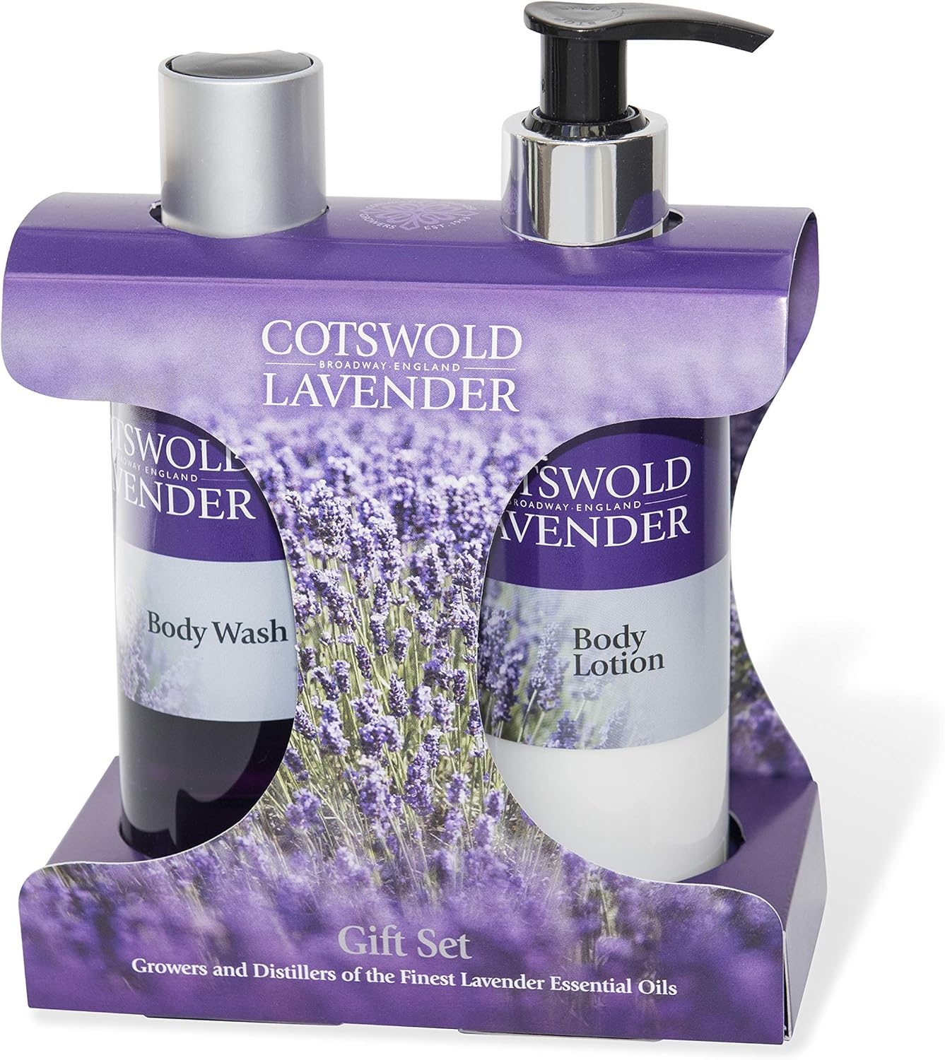 Cotswold Lavender Body Wash & Body Lotion Gift Set 200ml Amazon.co.uk