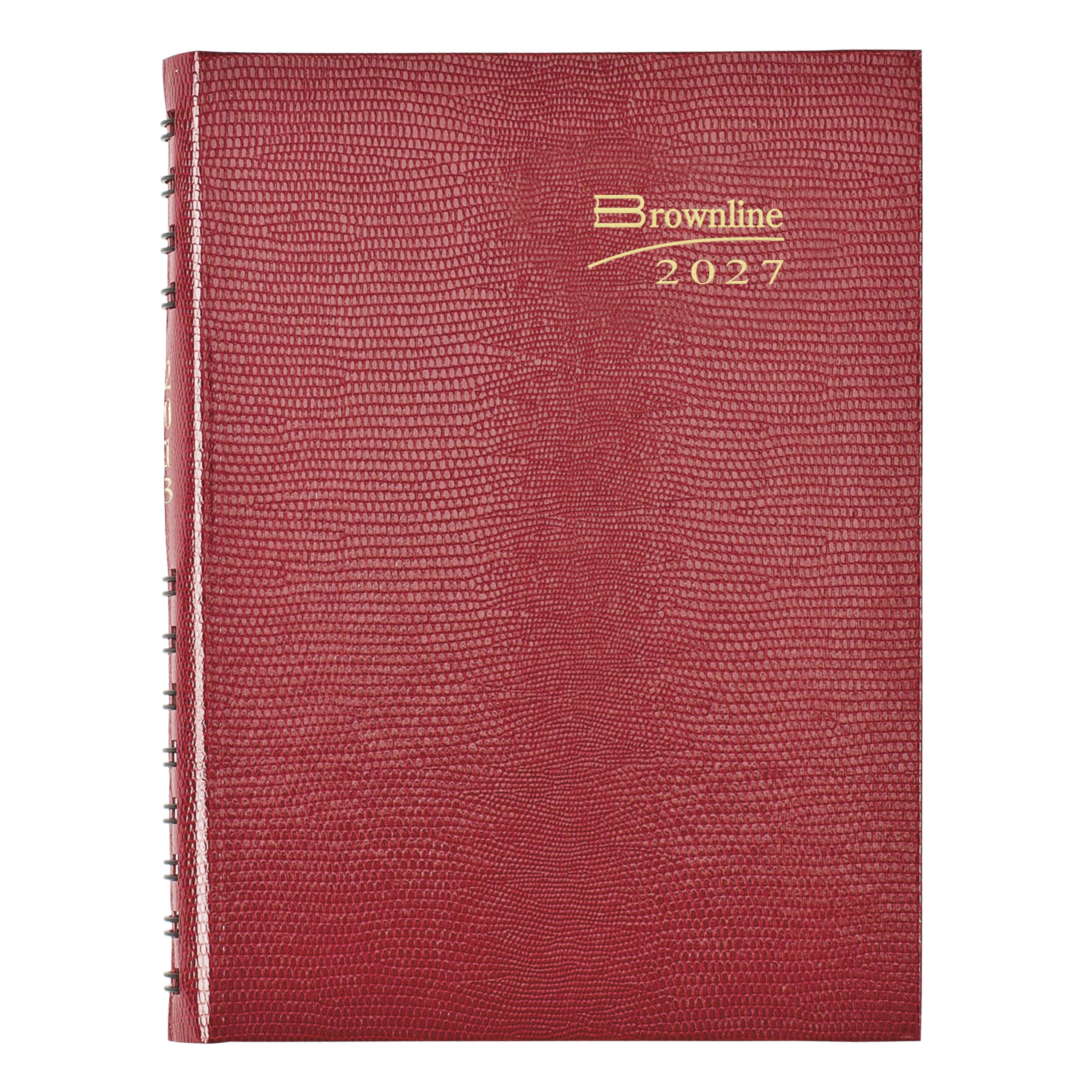 Brownline®, agenda giornaliera/mensile CoilPro™ 2027, 12 mesi, da gennaio a dicembre, rilegatura a doppio filo, 21 x 14,6 cm, rosso brillante (CB389C.RED)