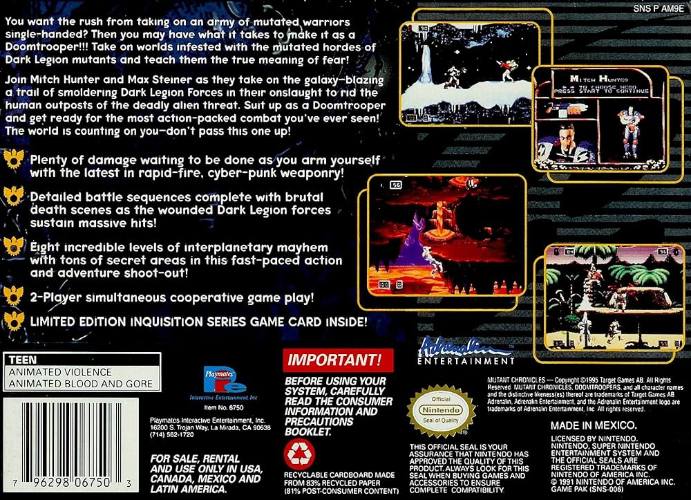 Amazon.com: Doom Troopers: Mutant Chronicles (Renewed) : Video Games