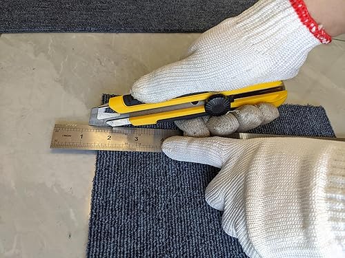 Miniatura 7 de Cuchillo de construcción de cortador de caja de 0.984 in, cuchillo de utilidad resistente, mango de goma Exacto, 3 piezas 10 SK5 cuchillas a