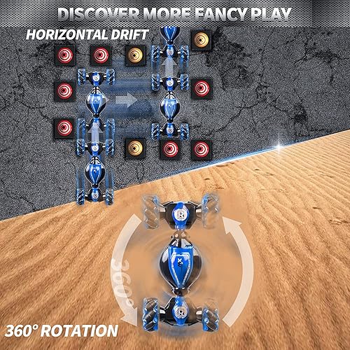 Miniatura 7 de Coches RC a escala 112 coche RC de gestos grandes 4WD 24G 25KMH coche RC rápido controlado a mano todos los terrenos de doble cara auto de control