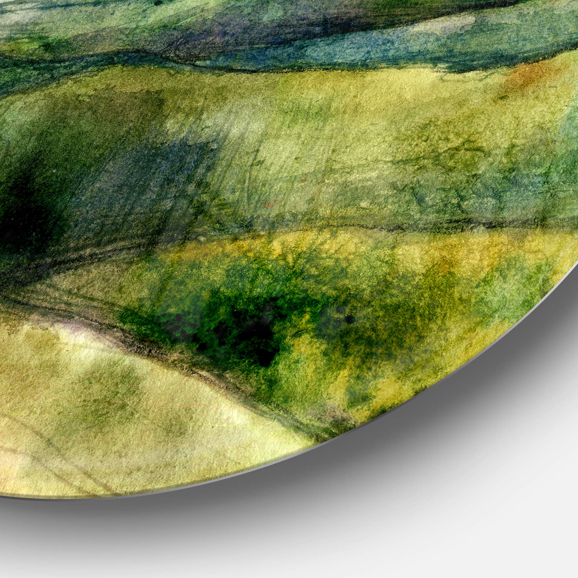 風景画、軸 掛軸 石田雪外『風水発財富峰図 風景画』日本画 絹本 箱付 掛け軸