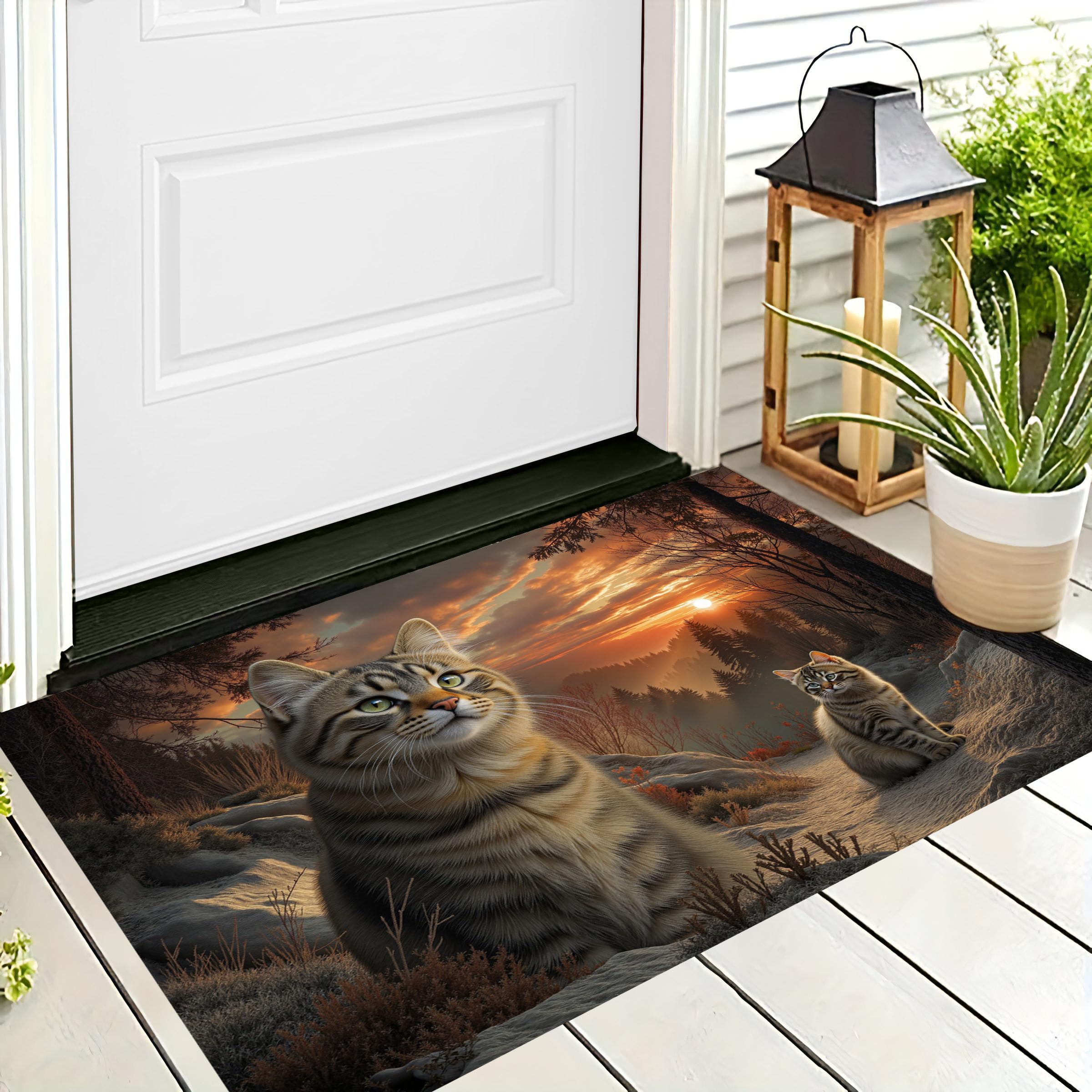 Tapis entrée intérieur antidérapant lavable paysage 50x80