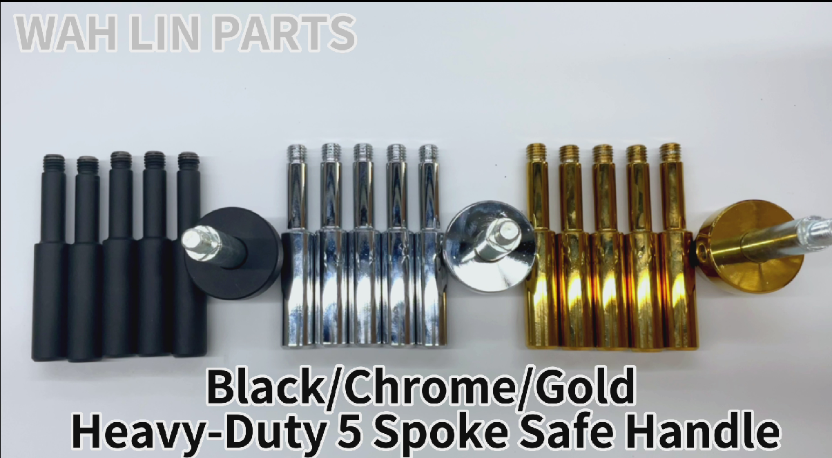WAH LIN PARTS 5 Spoke Heavy-Duty Handle, Gold, Fits Most Fireproof