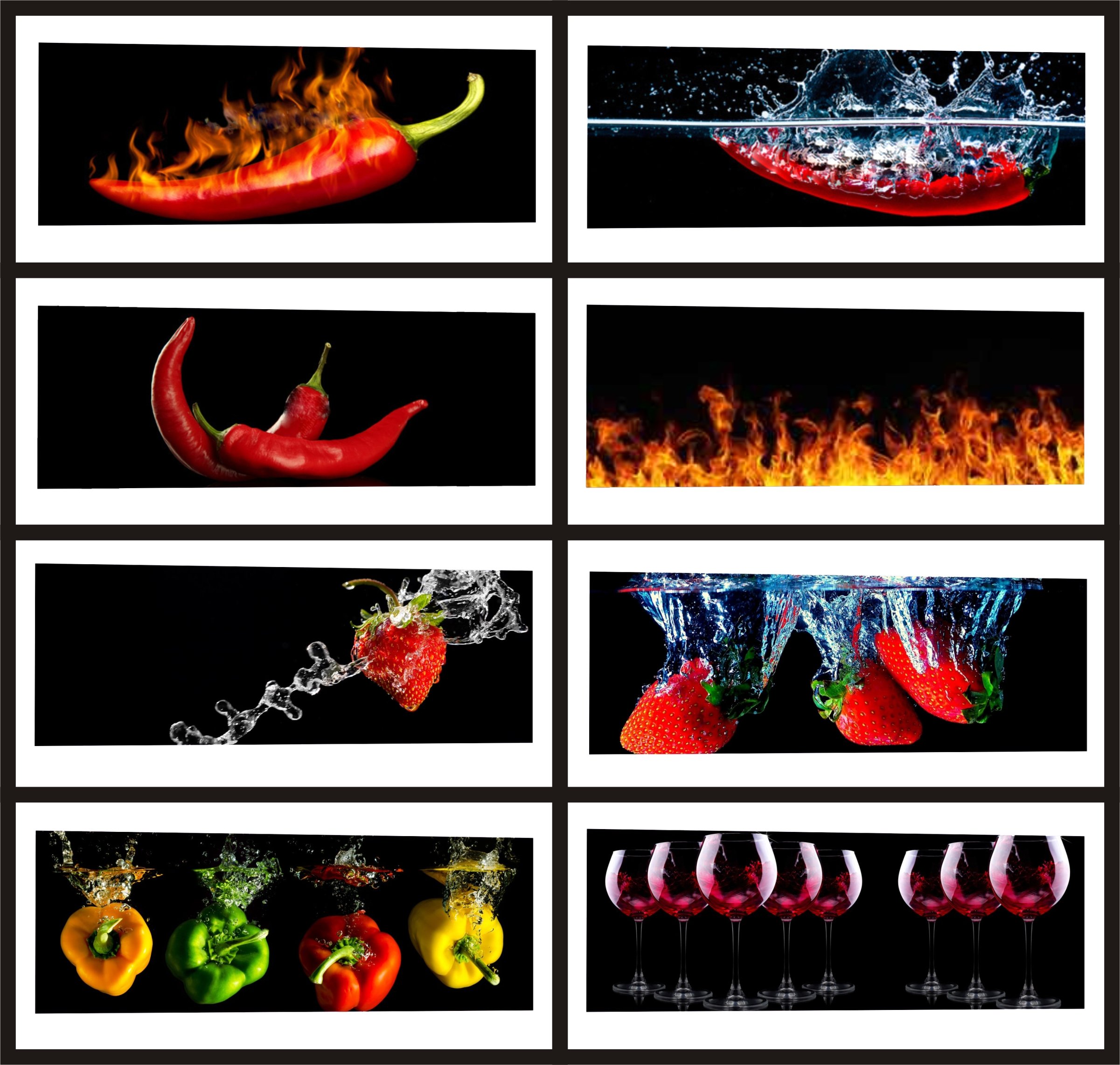 Protection à verre acrylique 100x50 cm TMdesign Cuisine 500 plaque