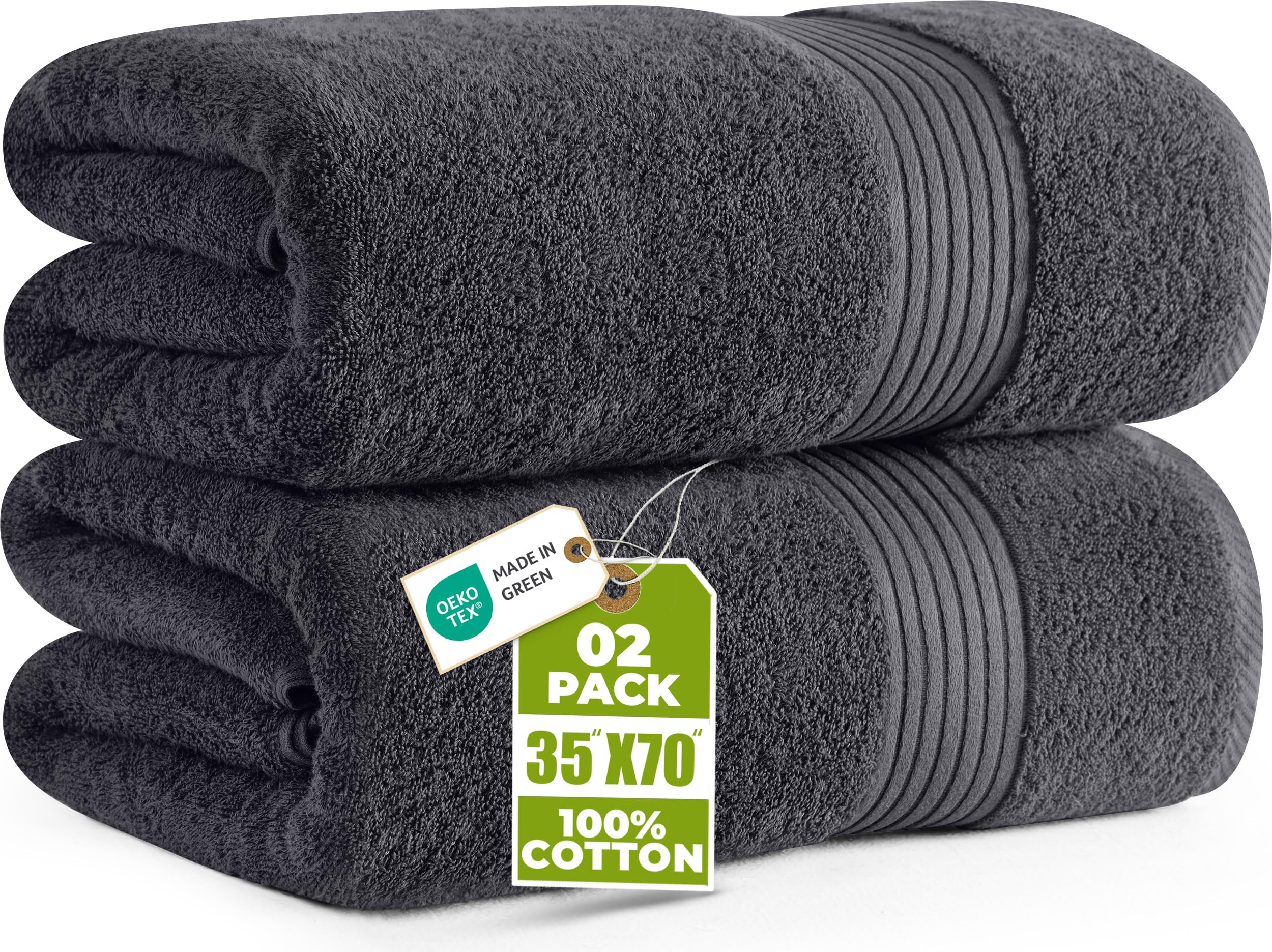 Utopia Towels Bath Sheets 2 Pack 35x70 Inches Extra Large Shower Towels 100 Ring Spun Cotton Soft and