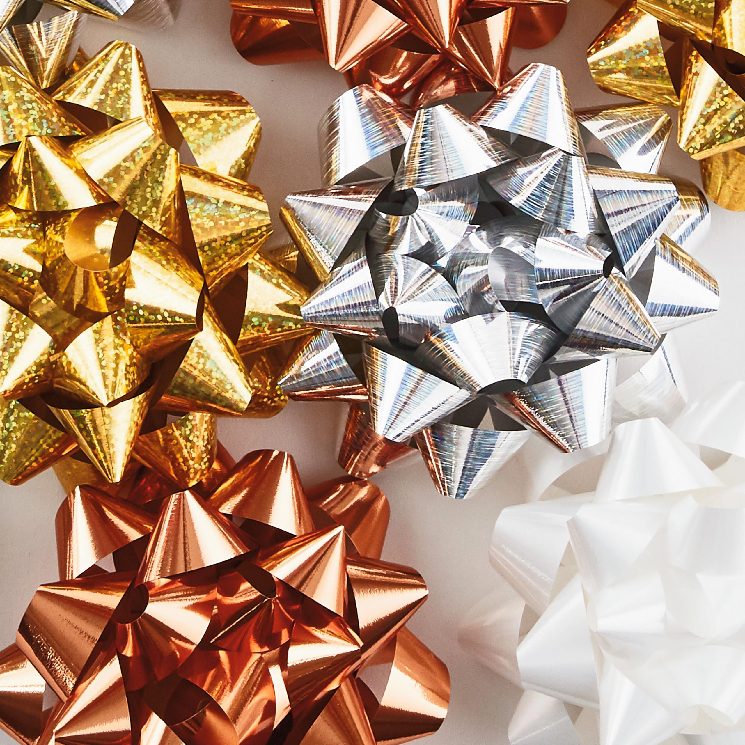 Hallmark Geschenkschleifen-Set, 12 Stück (Gold, Silber, Bronze, Weiß) für Geburtstage, Muttertag, Hochzeiten, Brautduschen, Jede Gelegenheit