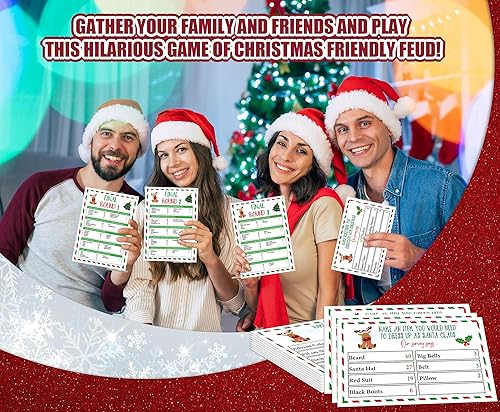Miniatura 5 de Juego de fiesta de Navidad, pelea amistosa de Navidad, noche de juegos familiares, juegos de grupos familiares, juego de trivia de Navidad, el juego