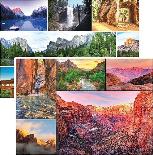 Zion & Yosemite National Parks Jigsaw Puzzles Bundle - 2 rompecabezas de 1000 piezas