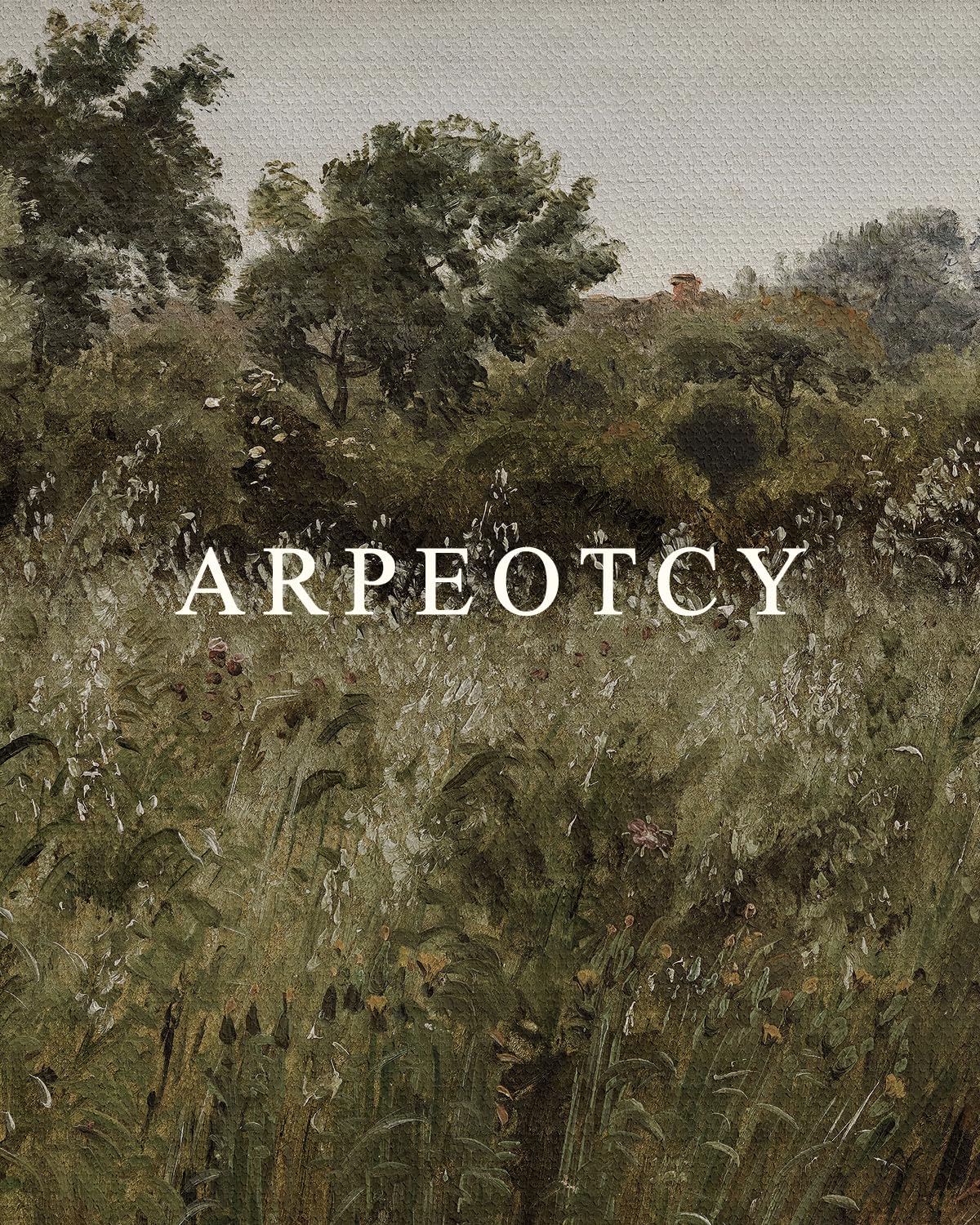 ARPEOTCY Framed Canvas Wall Art Prints, Living Room Hallway Shelf Decor, Grass Landscape Picture Paintings Wall Decor, Vintage Decor for Bedroom Bathroom Table, Aesthetic Room Decor, 20x25cm — view 7