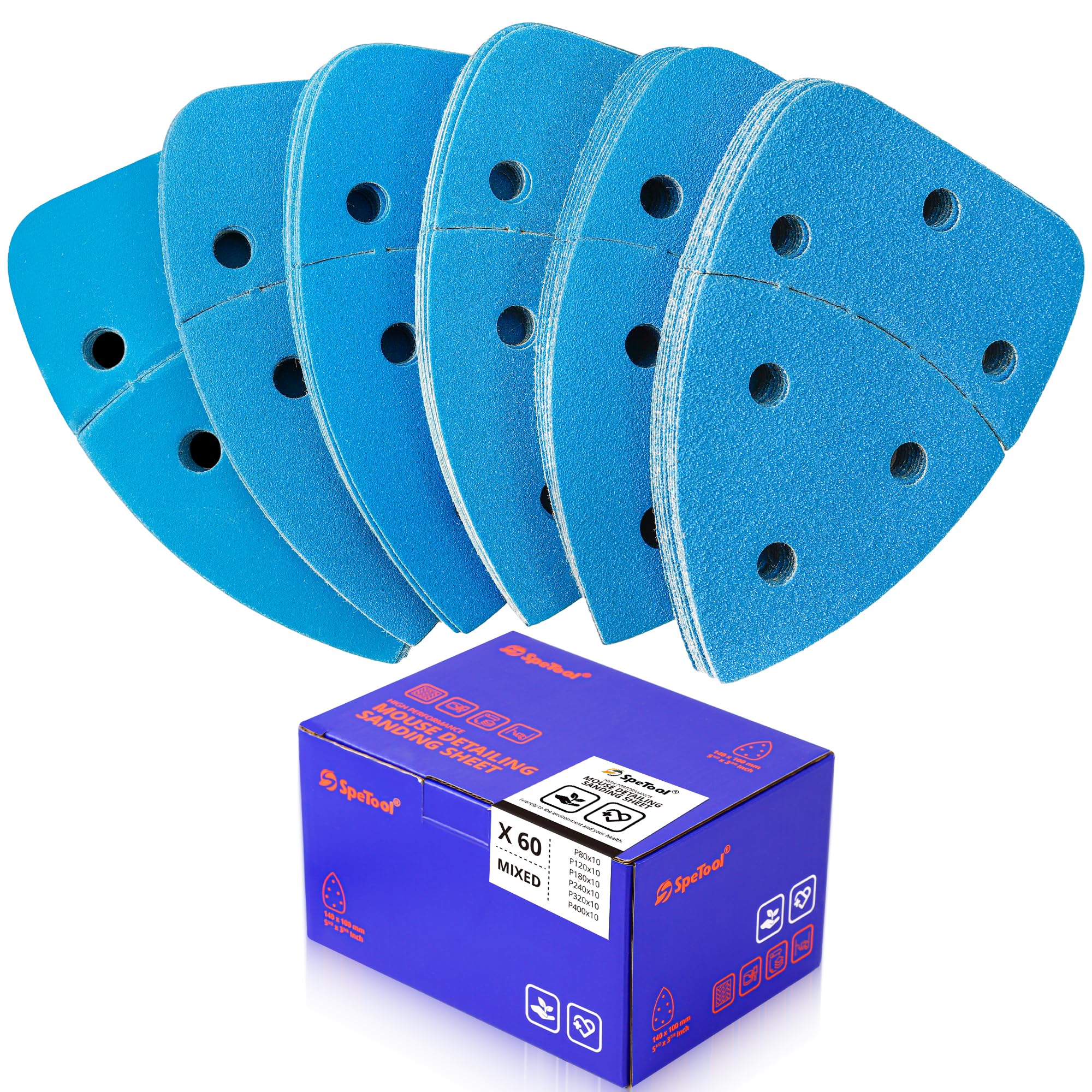Almohadilla De Lija Triangular De Repuesto - 100x150 Mm, 7 Agujeros, Compatible Con Lijadoras Eléctricas