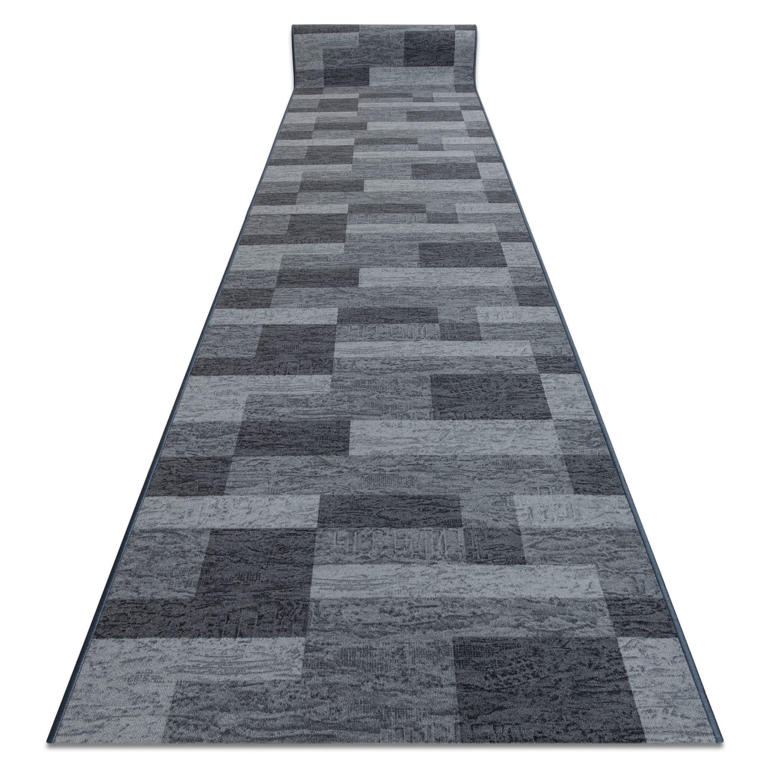 Alfombra pasillera gris rugsx de 120x230 cm moderna antideslizante