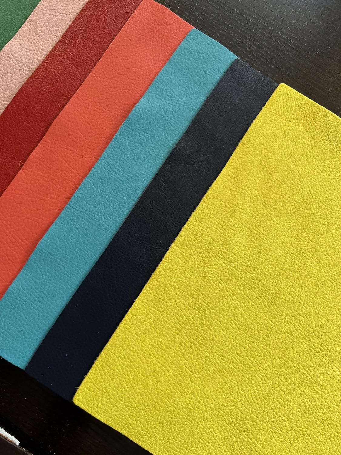 Natural Grain Cow Leather: 8.5'' x 11'' Pre Cut Leather Pieces (Navy, 3-Pack)