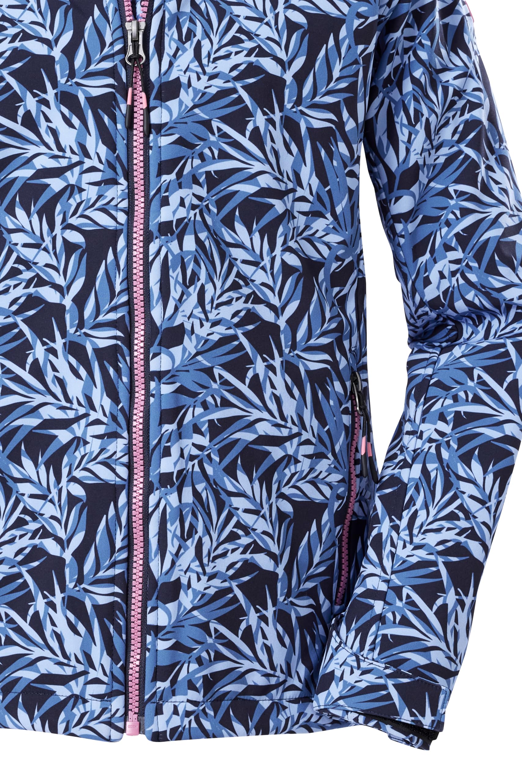 killtec Mädchen Softshelljacke/Outdoorjacke mit Kapuze Mädchen Softshelljacke Print, dunkelnavy, 152, 43200-000