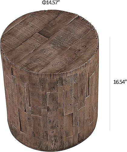 Miniatura 9 de Ball & Cast Mesa auxiliar de tocón de madera, gris oscuro