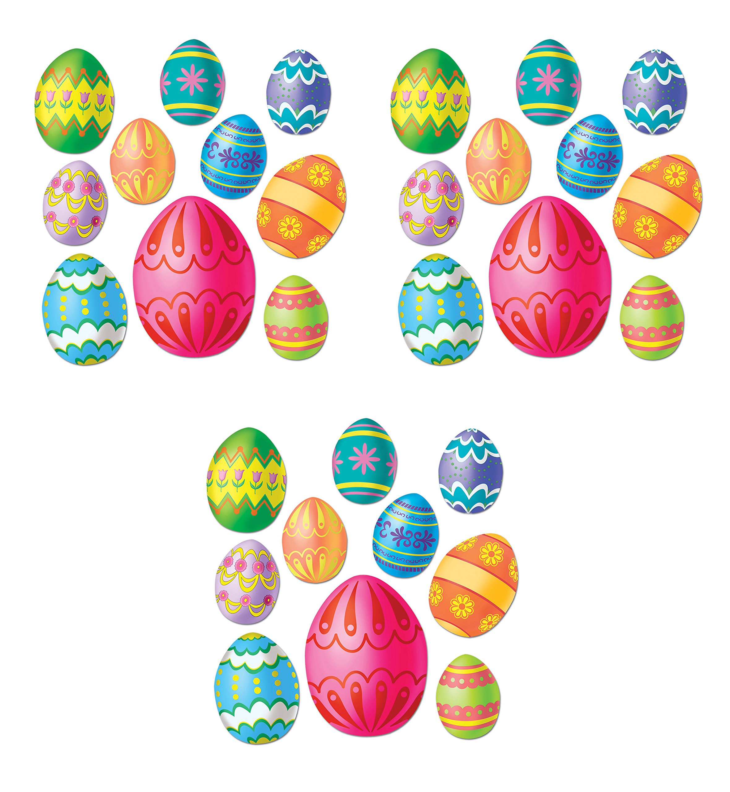 Beistle S44027AZ3 Easter Egg Cutouts Assorted Sizes, Paper