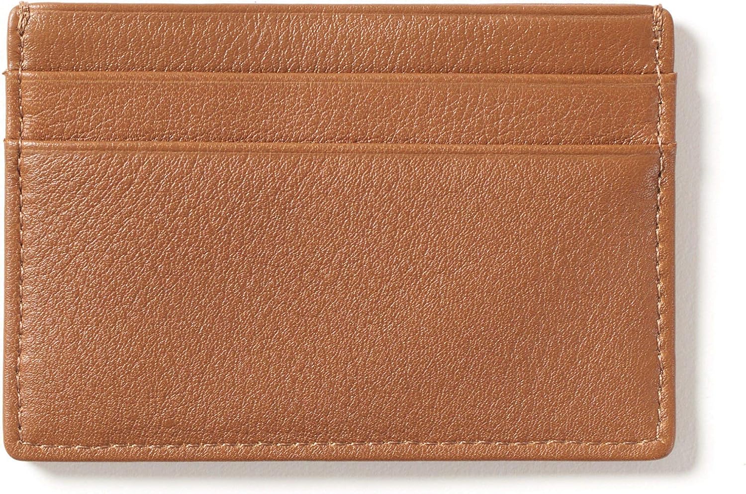 Leatherology Cognac Men's Slim Credit Card Case Wallet