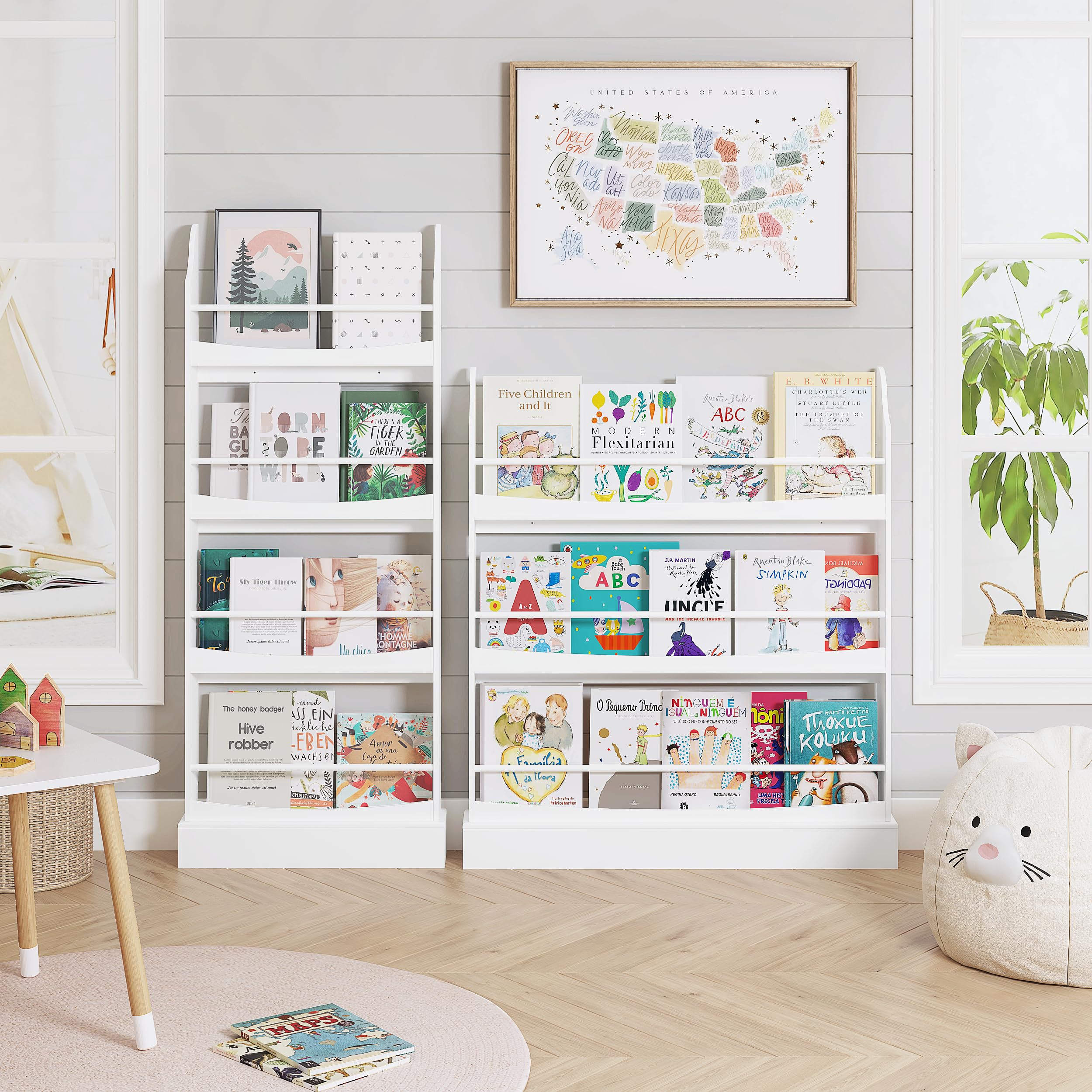 Amazon.com: UTEX Kids Bookshelf,4 Tiers Children's Bookcases and