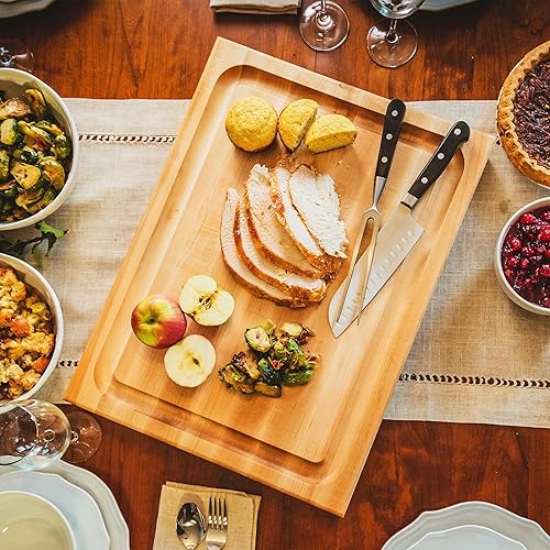 Miniatura 10 de John Boos RA-Board Series Rectangular Wooden Maple Deluxe Barbecue Cutting Board 20”x15” – 2.25” Thick, 20-lb Reversible Butcher Block with Juice