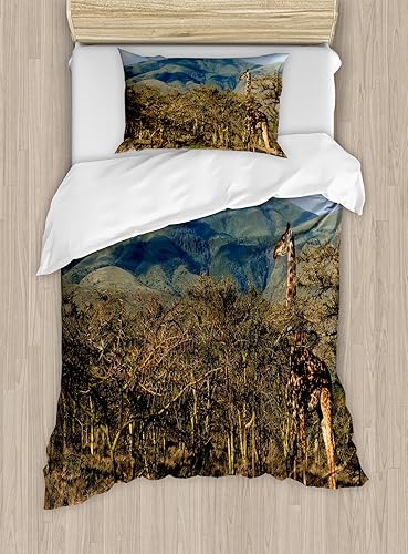 Miniatura 132 de Ambesonne Juego de funda de edredón color menta, líneas onduladas horizontales a rayas blancas abstractas de tonos suaves, exhibición de arte