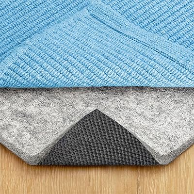 RUGPADUSA - Dual Surface - 10'x14' - 3/8" Thick - Felt + Rubber - Enhanced Non-Slip Rug Pad - Adds Comfort and Protection - for Hard Surface Floors