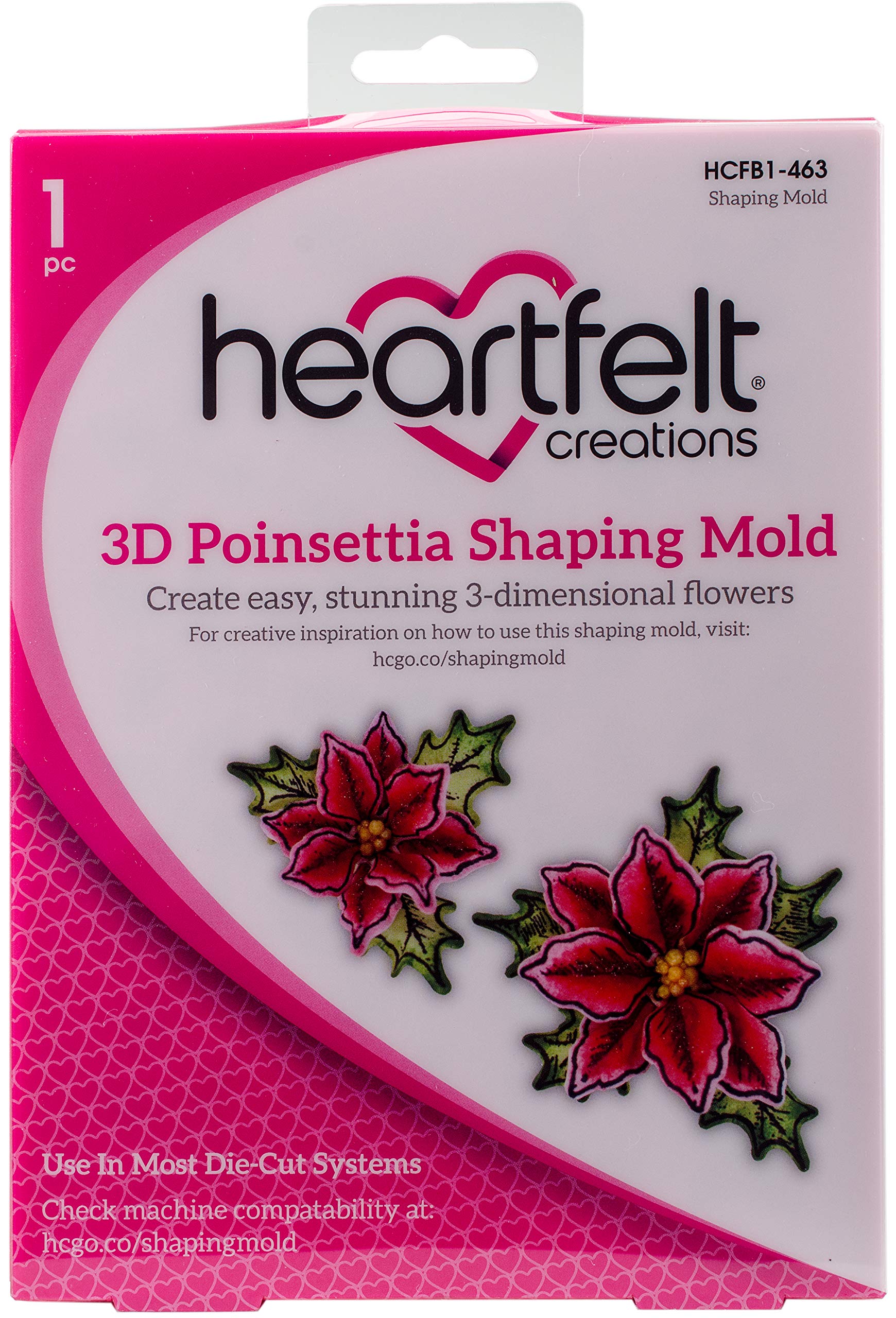 HEARTFELT CREATIONS Shaping Mold-3D Poinsettia, White