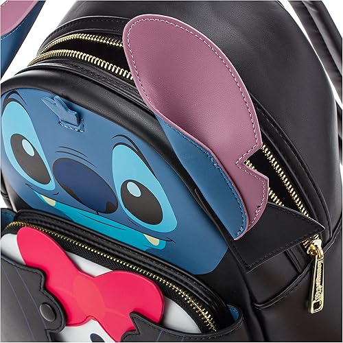 Miniatura 5 de Loungefly Disney Vampire Stitch Bowtie - Bolso de hombro con doble correa para mujer Multi