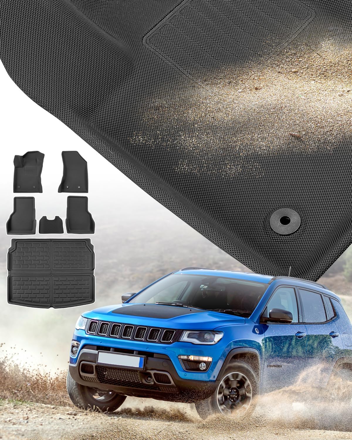 Amazon.com: Floor Mats & Cargo Liner for Jeep Compass 2025 2024 2023 ...