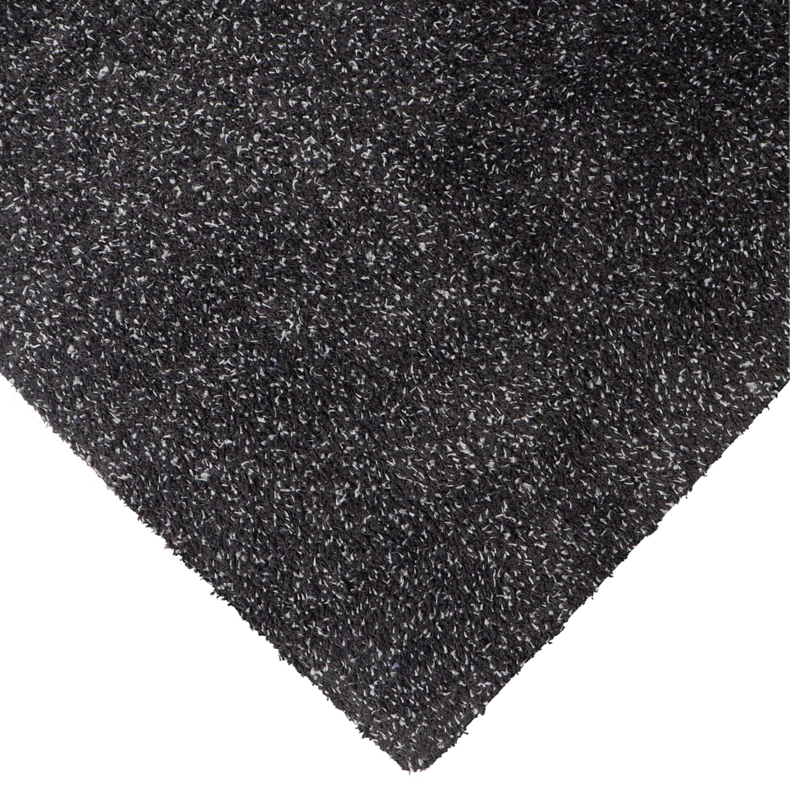 Primaflor Schmutzfangmatte Aqua Stop | 100 x 120 cm | Granit | 80 % Baumwolle, bei 30 °C waschbar, 6 mm flach und mit rutschhemmendem Vinylrücken für Eingang, Flur und Tür