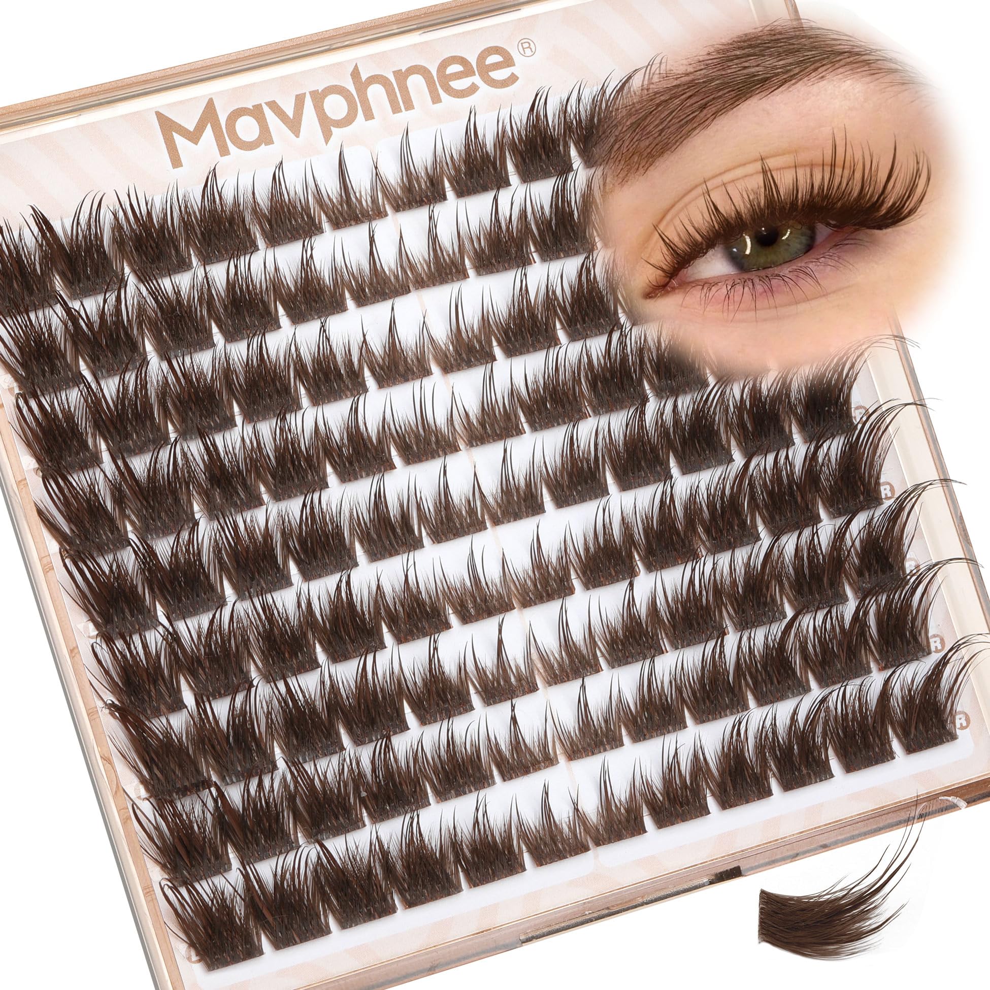 Photo 1 of Mavphnee Brown Fox Eye Lash Clusters