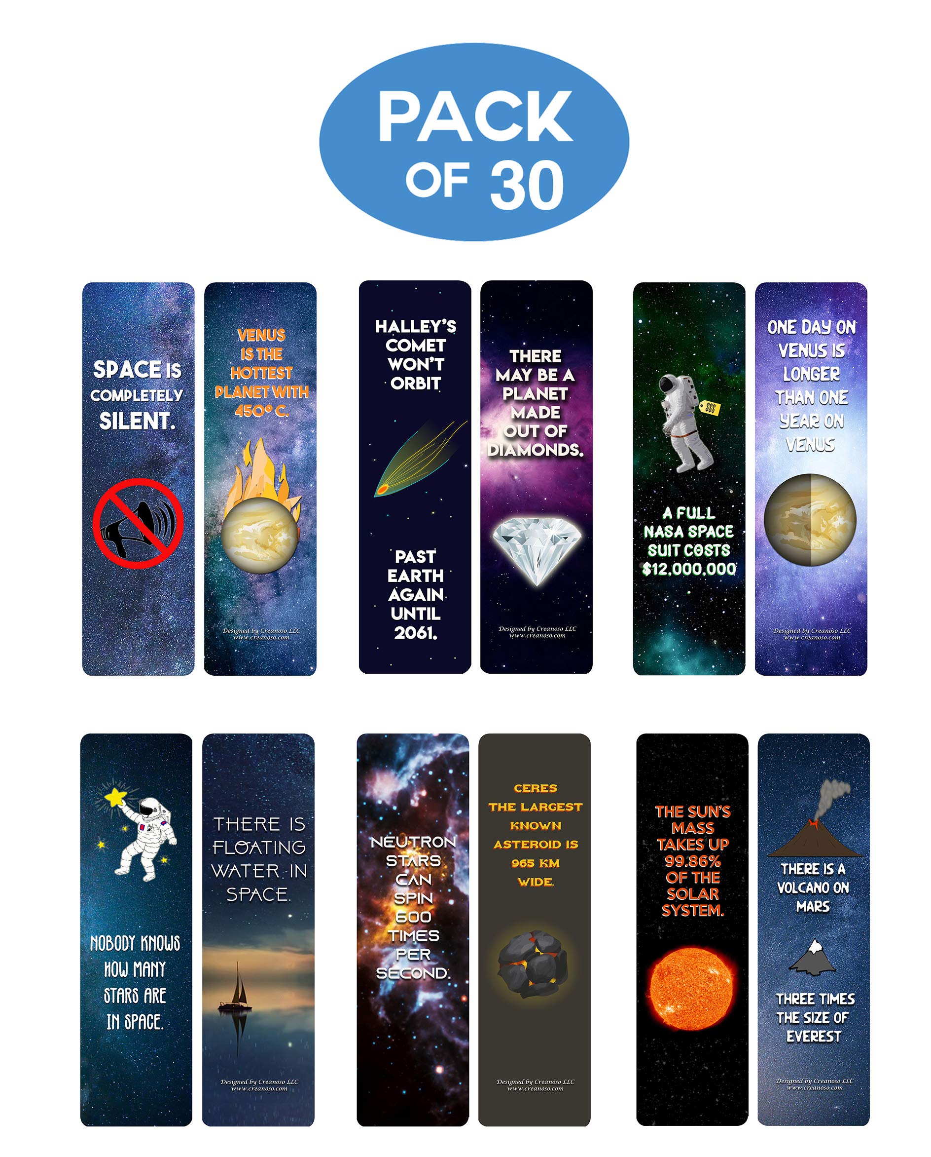 Creanoso Engineer Bookmarks 30-Pack | Bulk Bookmark Set | Inspirational Reading Gifts