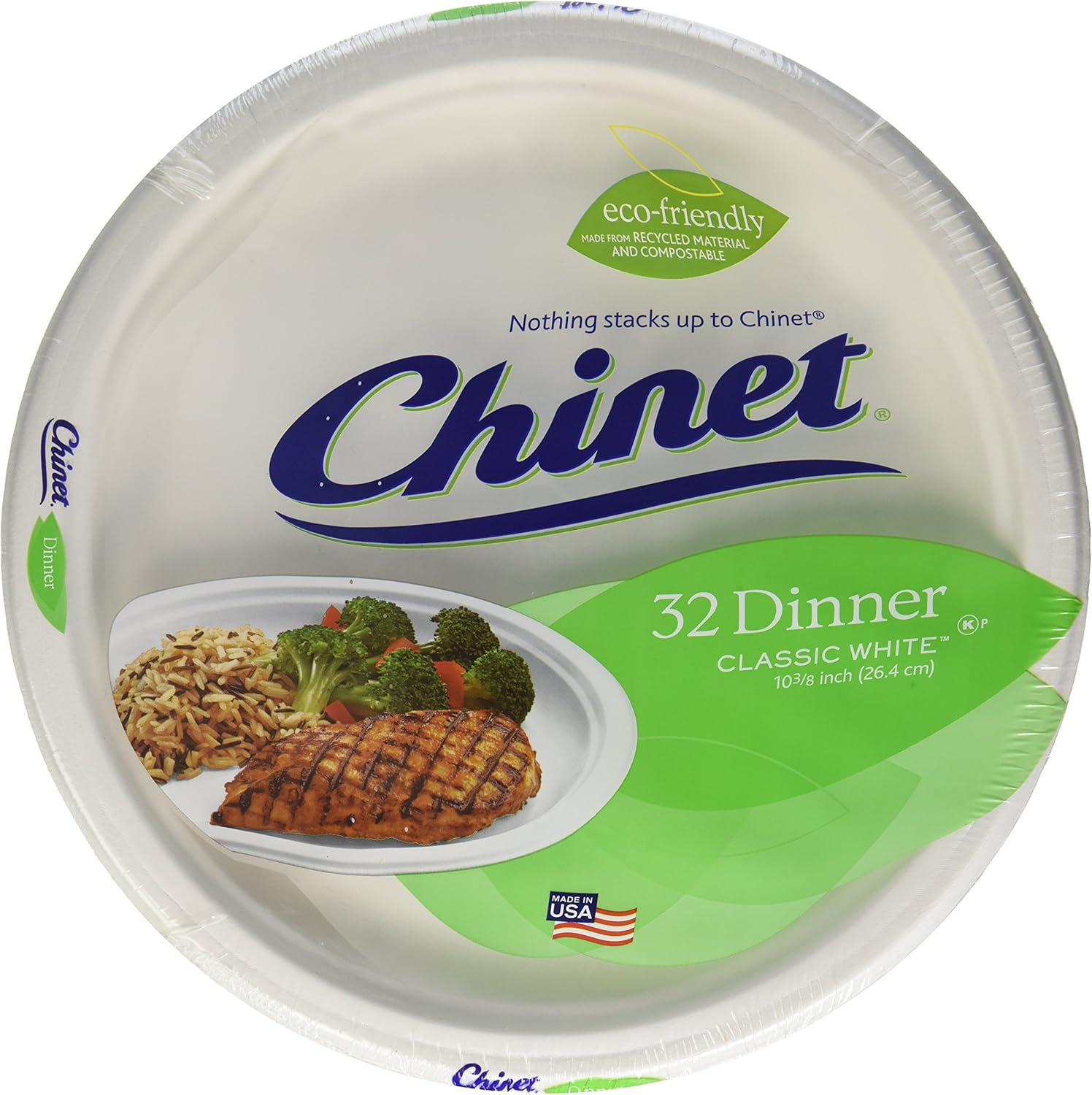 Classic White Dinner Plates, 32 ct Health & Household
