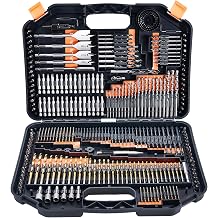 KOOPOOL 246Pc Drill Bit Set, Complete Drill & Driver Kit | 246pc Titanium & CR-V impact bits for wood,masonry, concrete drilling & driving. Ideal for home DIY, repairs & wall-mounting