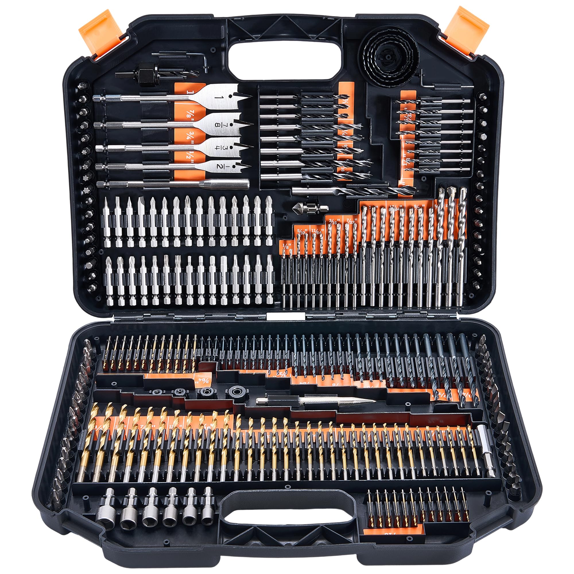 246Piece Drill Bit Set, Impact Drill Bits & Driver Bit Set for Wood, Metal, Masonry & Concrete, Full Combo Kit Includes Nut Drivers & Accessories(246pcs)