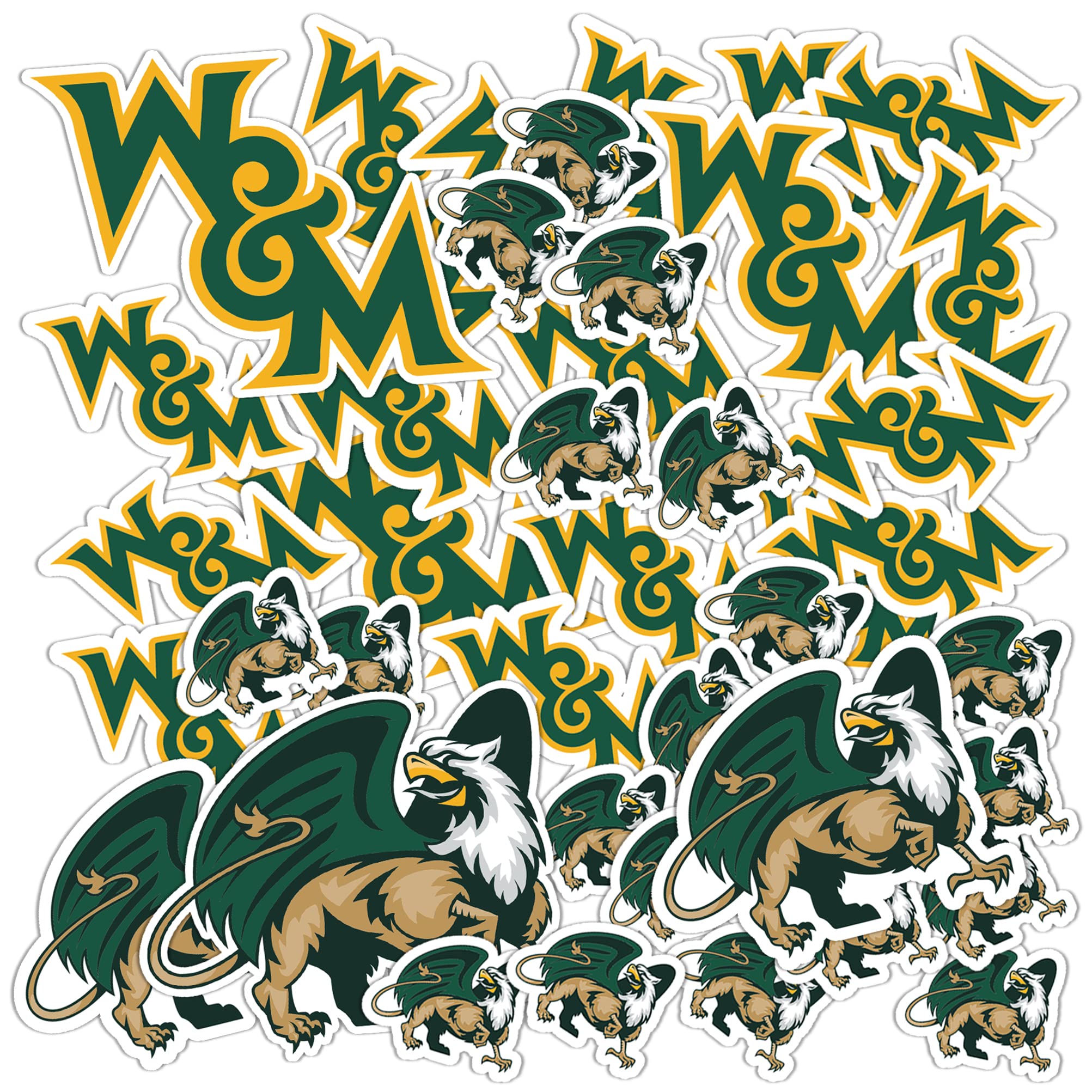 Desert Cactus College of William & Mary Sticker William & Mary Tribe Vinyl Decal Laptop Water Bottle Car Scrapbook Sheet (Type 1-1)