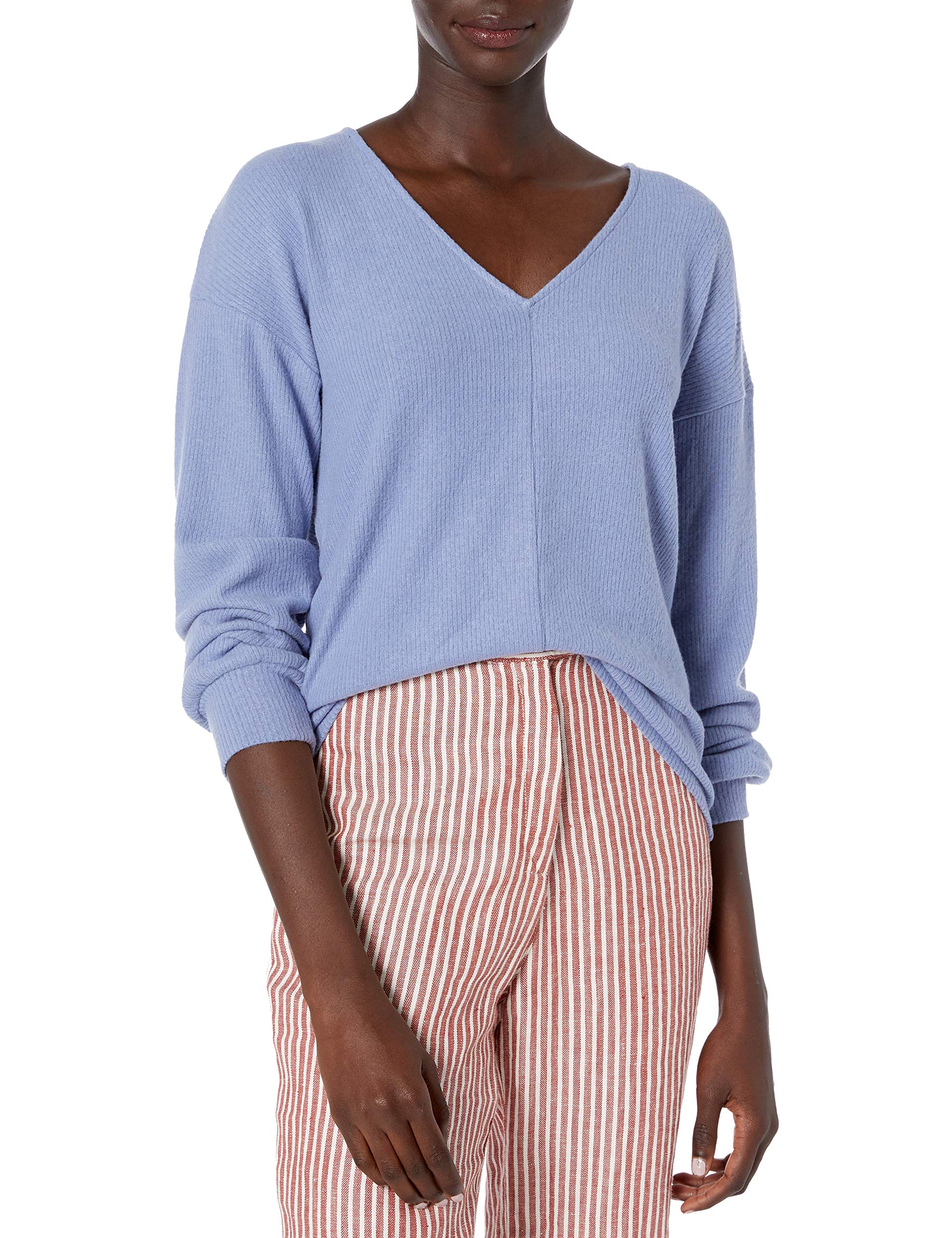 Women's Ribbed V-Neck Cloud Jersey Top