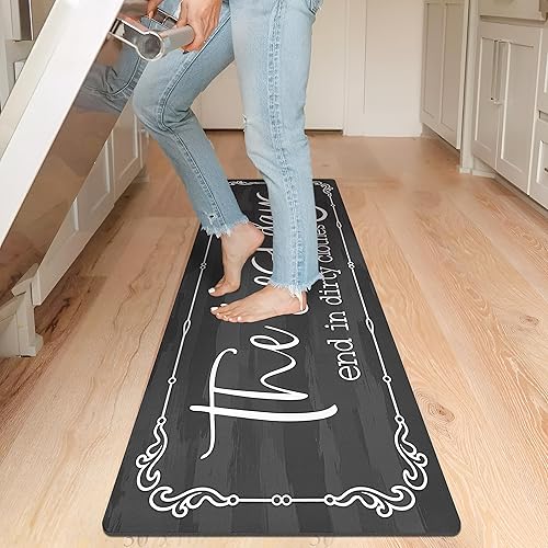 Miniatura 3 de KOZYFLY - Alfombra antideslizante para cuarto de lavandería, de 20 x 60 pulgadas, lavable, alfombra de cocina, alfombra de lavandería impermeable,