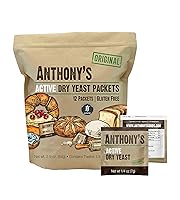 Vista 9 de Paquetes de levadura seca activa de Anthony, contiene 42 paquetes individuales, sin gluten