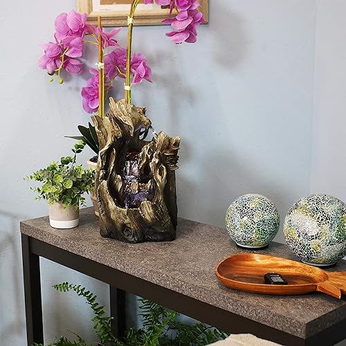 Miniatura 9 de Sunnydaze fuente para mesa de cascada cataratas y cuevas con luces LED de 14 pulgadas