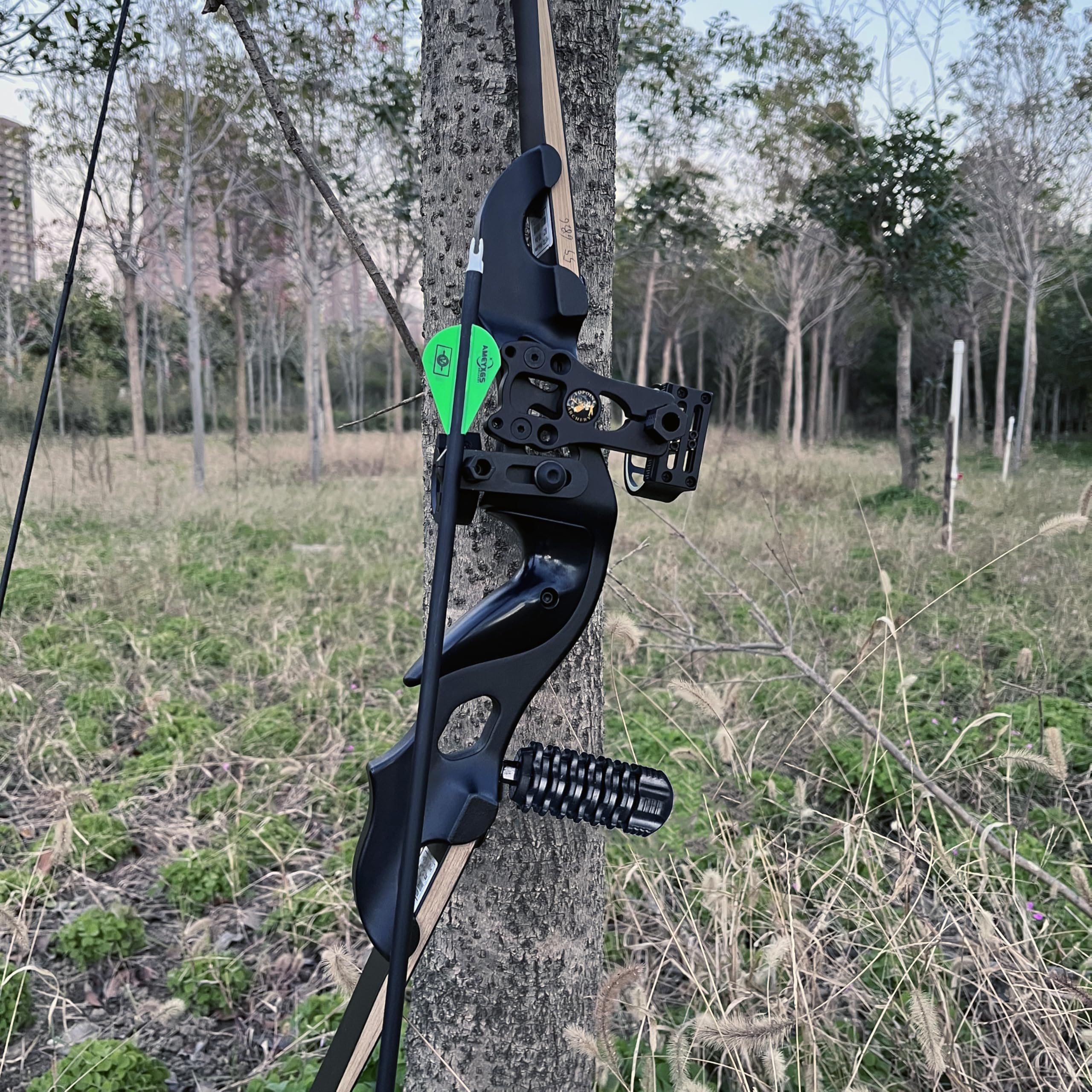 Set Arco Ricurvo Takedown per Adulti Set Kit Tiro con l'arco adulti 60 pollici 25-55 libbre Arco Ricurvo professionale da caccia Kit Completo per Tiro con l'Arco con Frecce